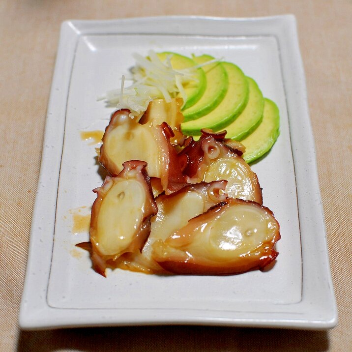 タコ刺しのラー醤油漬け